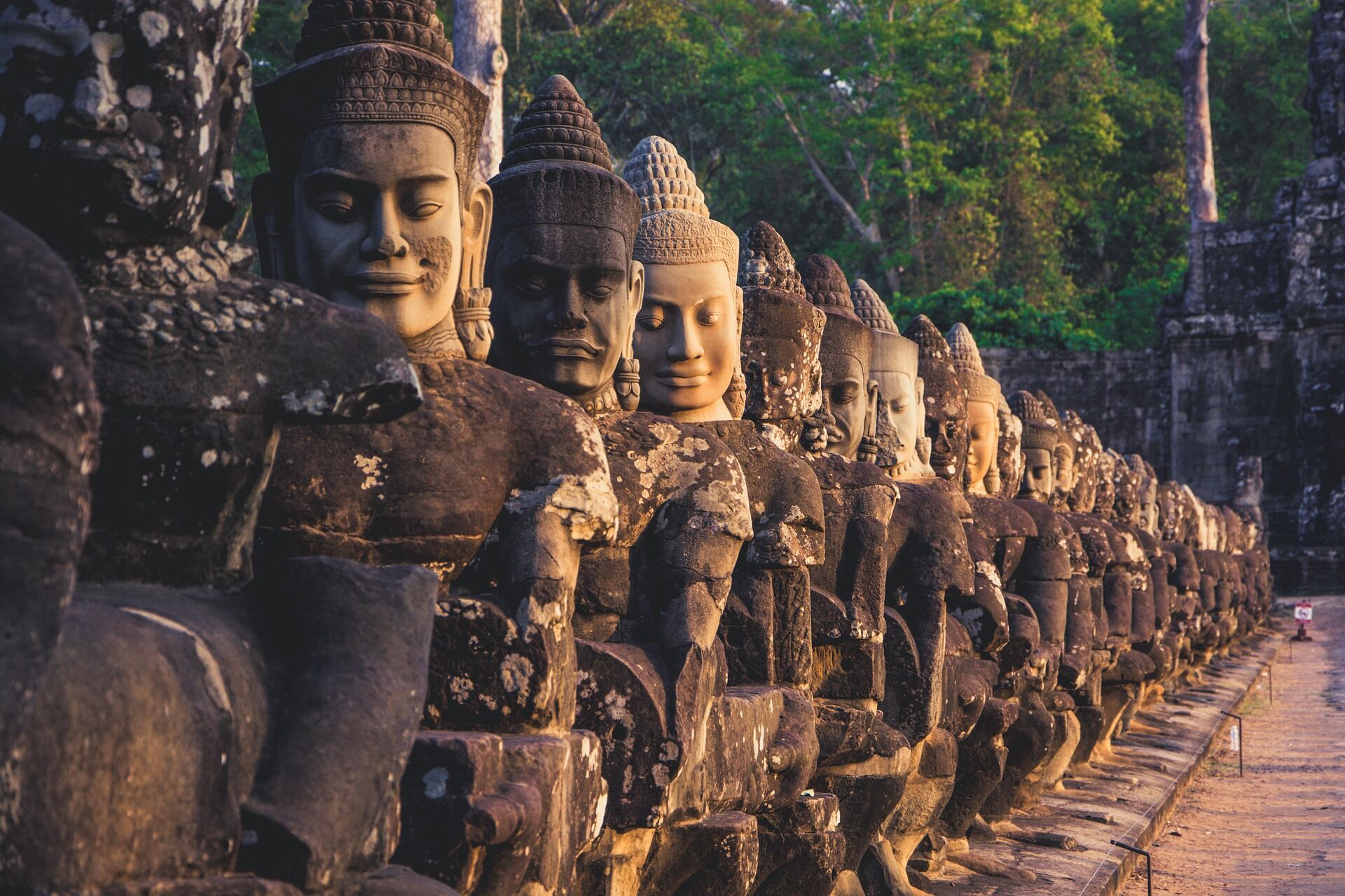 Angkor Wat Ancient Statues, Cambodia